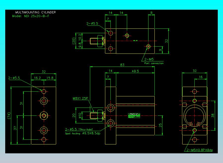 气立可CHELIC气缸油缸2D-NDI25x20-B-F