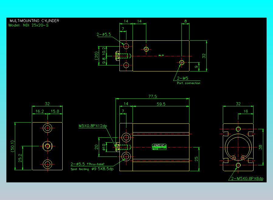 气立可CHELIC气缸油缸2D-NDI25x20-S
