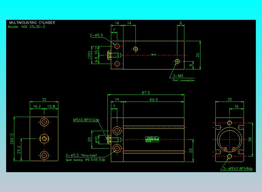 气立可CHELIC气缸油缸2D-NDI25x30-S