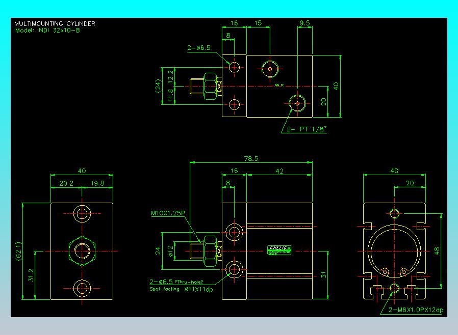 气立可CHELIC气缸油缸2D-NDI32x10-B