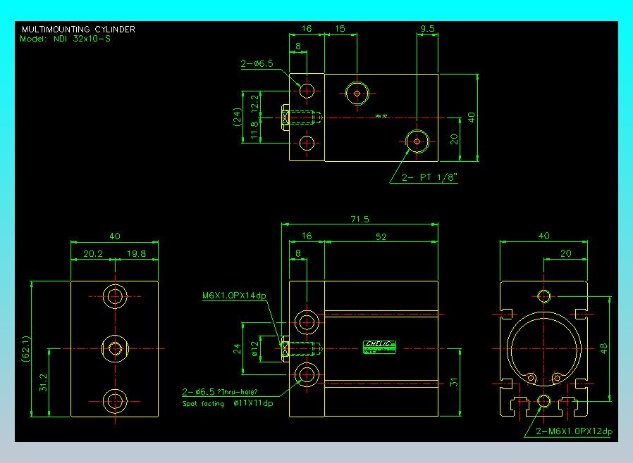 气立可CHELIC气缸油缸2D-NDI32x10-S
