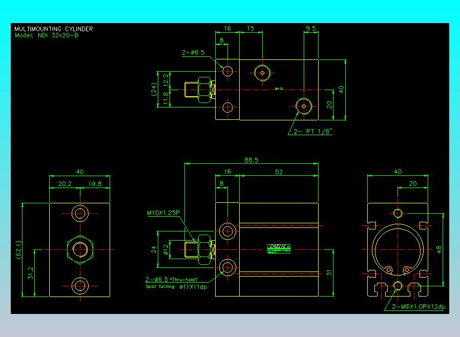气立可CHELIC气缸油缸2D-NDI32x20-B