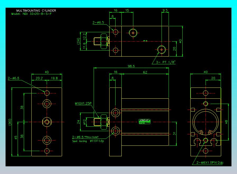 气立可CHELIC气缸油缸2D-NDI32x20-B-S-F