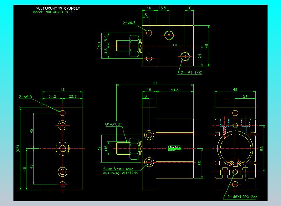 气立可CHELIC气缸油缸2D-NDI40x10-B-F