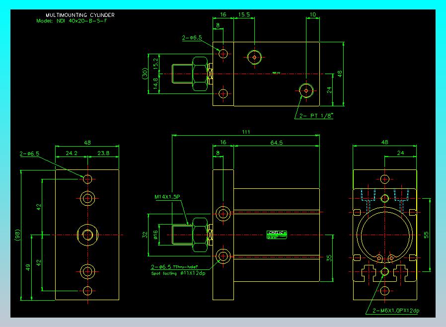 气立可CHELIC气缸油缸2D-NDI40x20-B-S-F