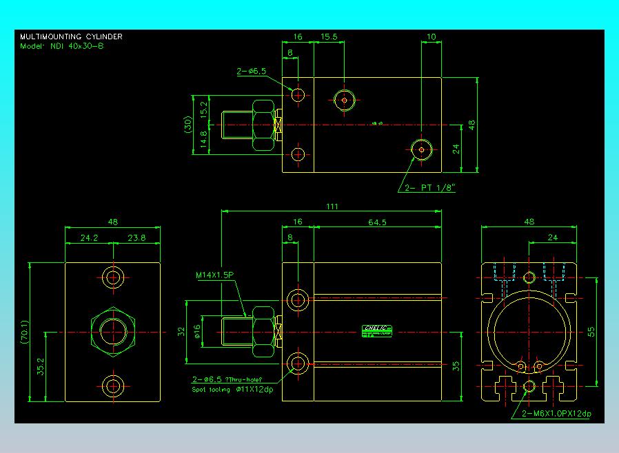 气立可CHELIC气缸油缸2D-NDI40x30-B