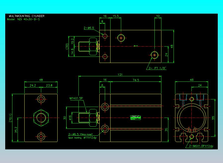 气立可CHELIC气缸油缸2D-NDI40x30-B-S