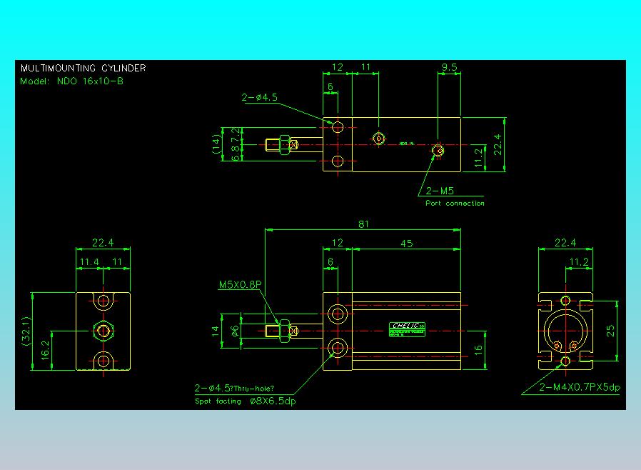 气立可CHELIC气缸油缸2D-NDO16x10-B