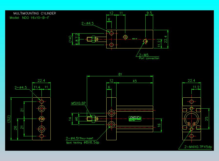 气立可CHELIC气缸油缸2D-NDO16x10-B-F
