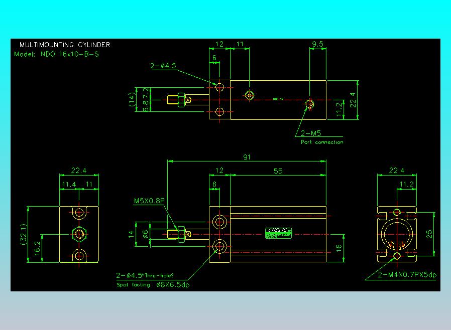 气立可CHELIC气缸油缸2D-NDO16x10-B-S
