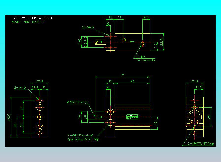 气立可CHELIC气缸油缸2D-NDO16x10-F