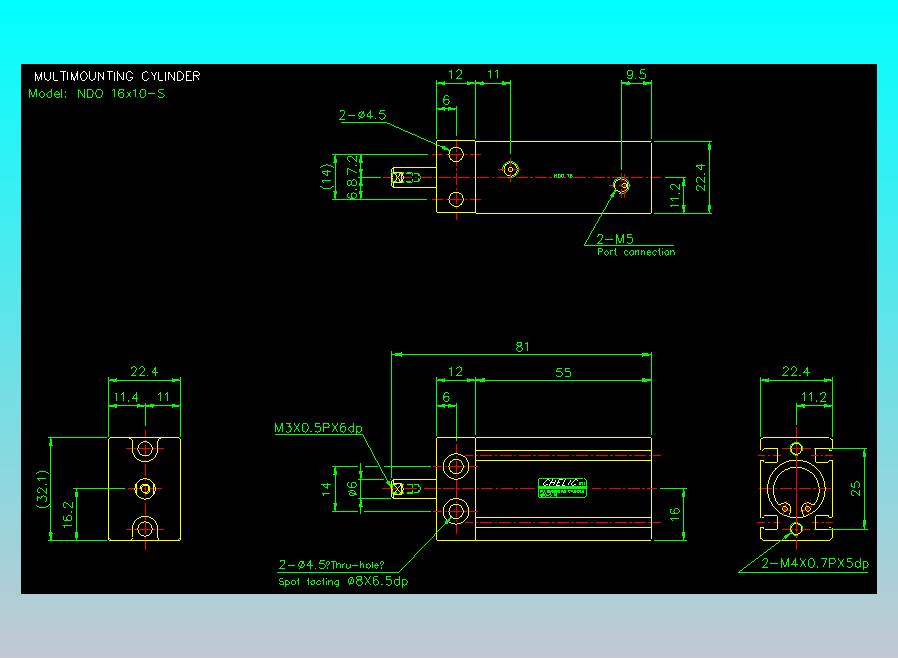 气立可CHELIC气缸油缸2D-NDO16x10-S