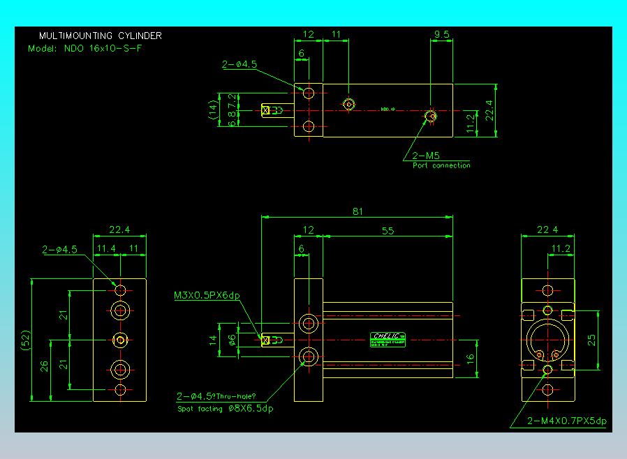 气立可CHELIC气缸油缸2D-NDO16x10-S-F