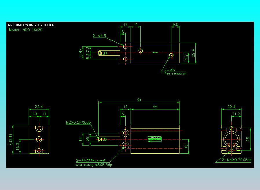 气立可CHELIC气缸油缸2D-NDO16x20