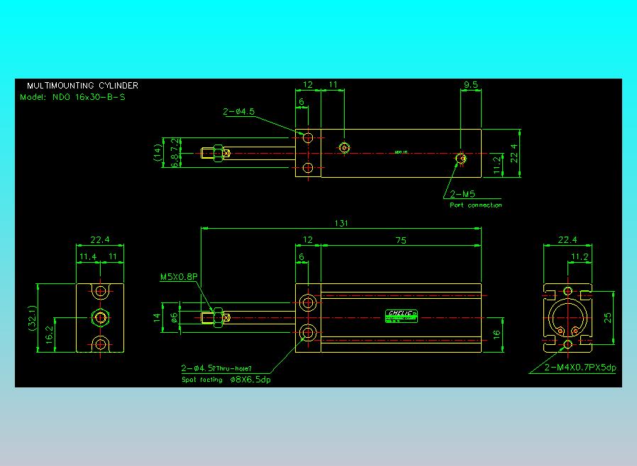 气立可CHELIC气缸油缸2D-NDO16x30-B-S