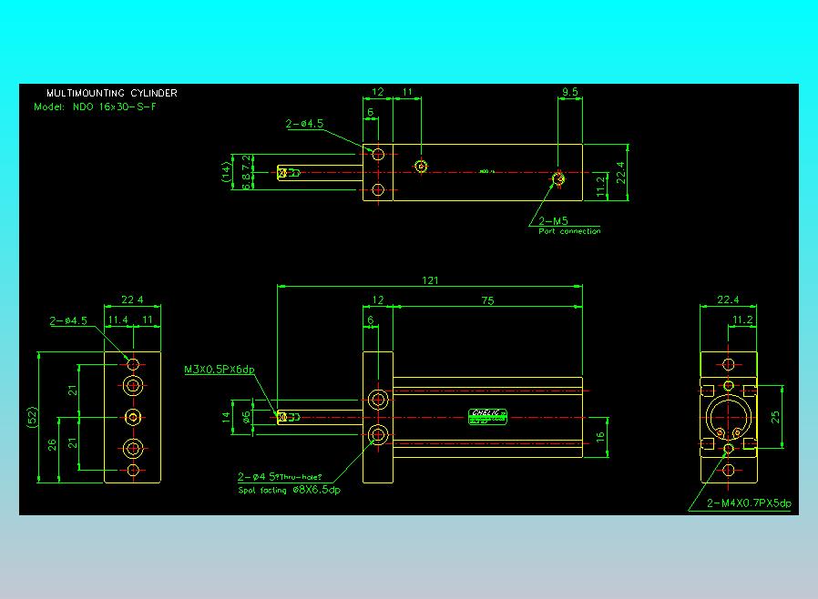 气立可CHELIC气缸油缸2D-NDO16x30-S-F