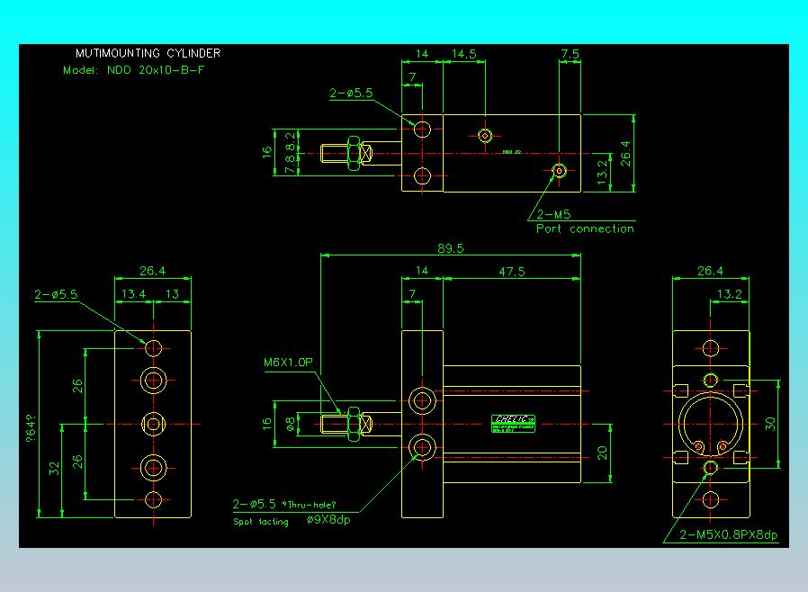 气立可CHELIC气缸油缸2D-NDO20x10-B-F