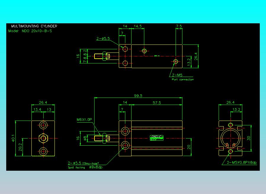 气立可CHELIC气缸油缸2D-NDO20x10-B-S