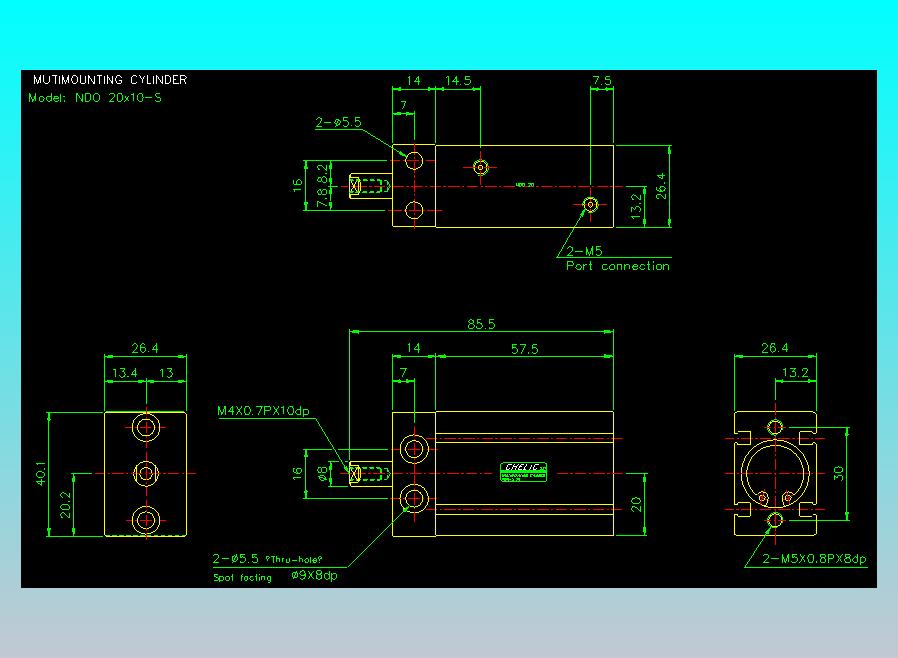 气立可CHELIC气缸油缸2D-NDO20x10-S