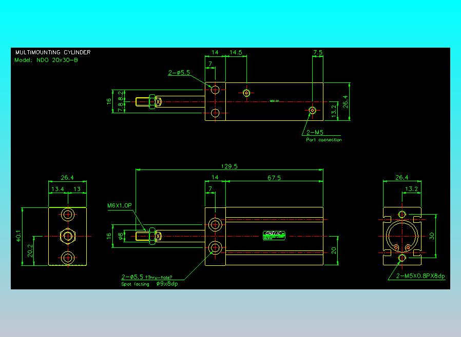 气立可CHELIC气缸油缸2D-NDO20x30-B