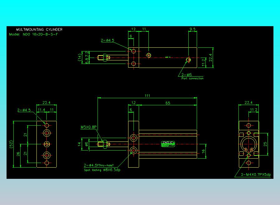 气立可CHELIC气缸油缸2D-NDO16x20-B-S-F