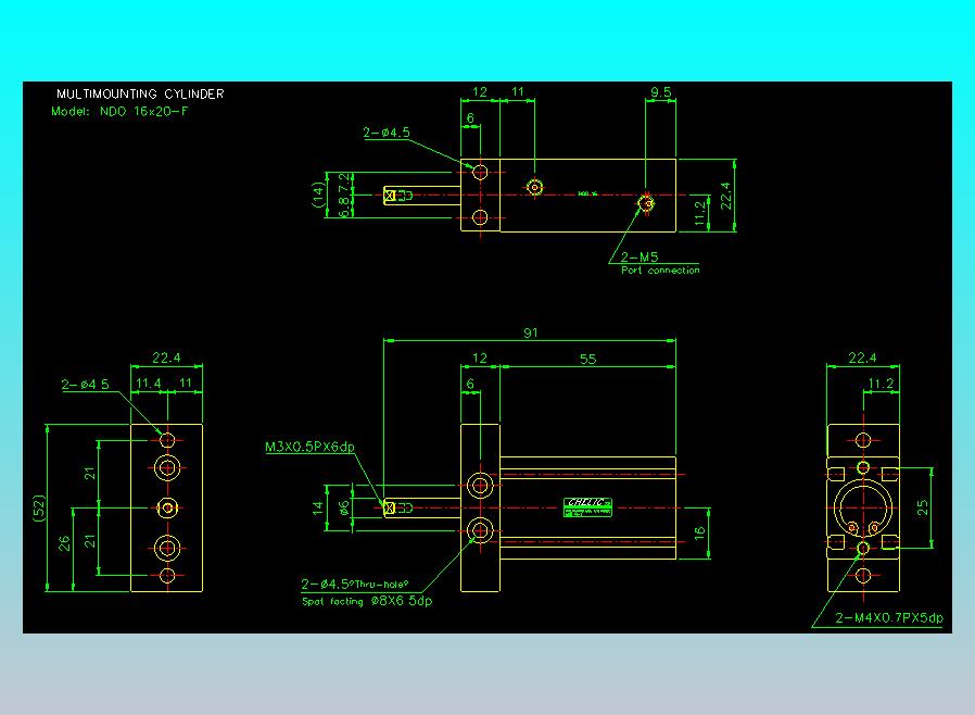 气立可CHELIC气缸油缸2D-NDO16x20-F