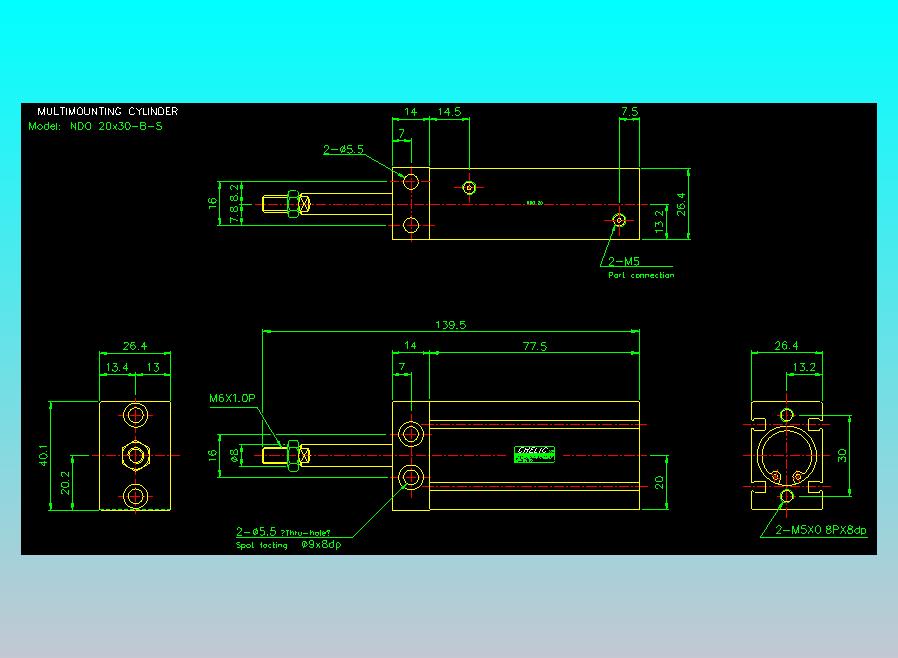 气立可CHELIC气缸油缸2D-NDO20x30-B-S