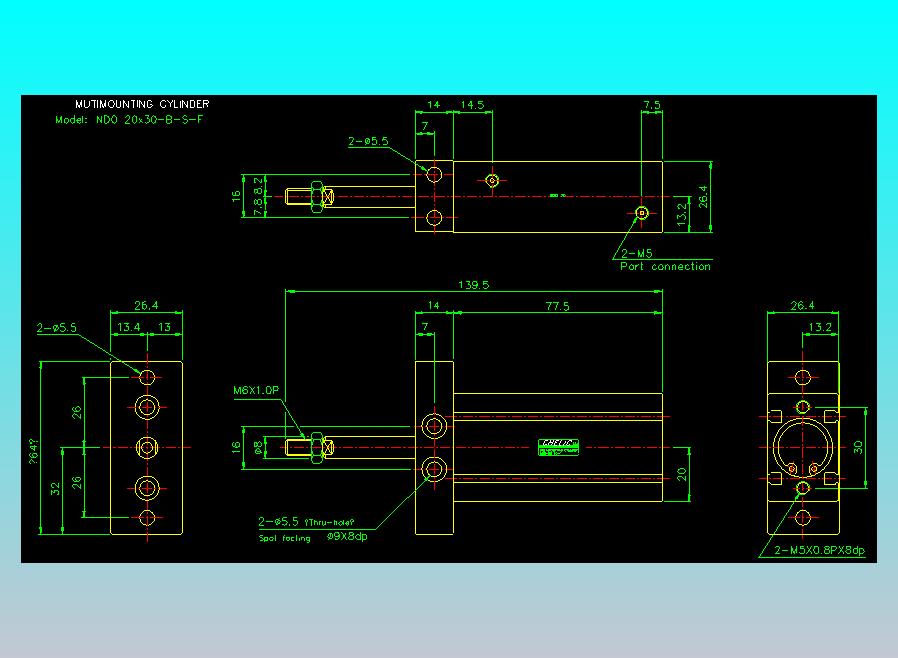 气立可CHELIC气缸油缸2D-NDO20x30-B-S-F