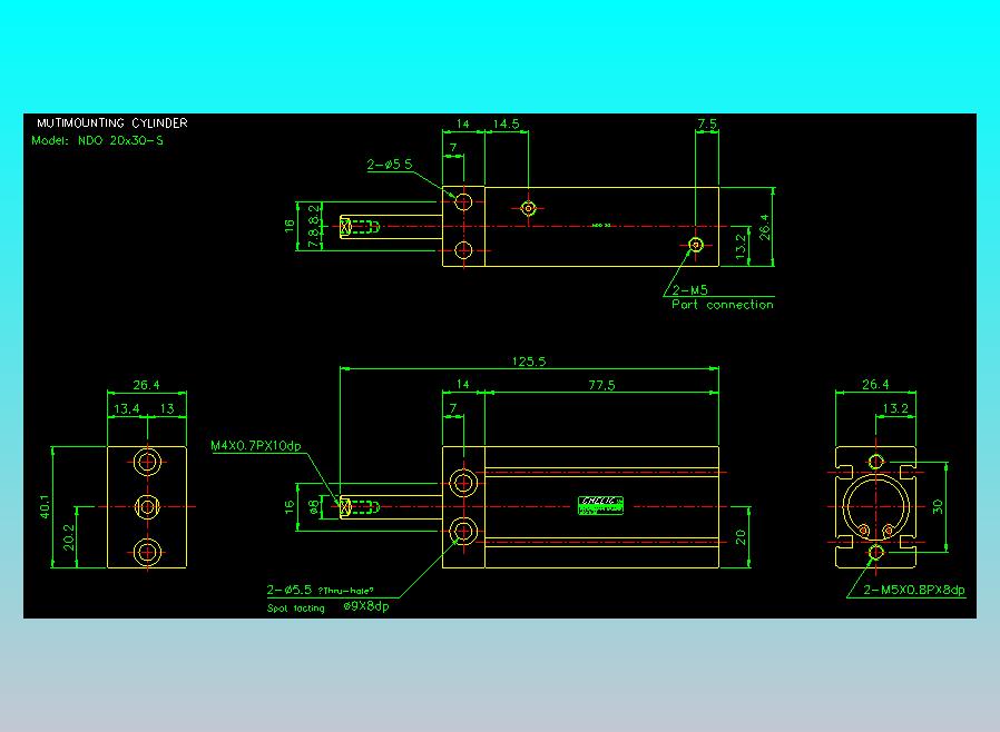 气立可CHELIC气缸油缸2D-NDO20x30-S