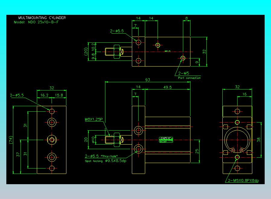 气立可CHELIC气缸油缸2D-NDO25x10-B-F