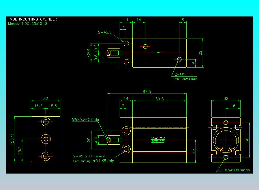 气立可CHELIC气缸油缸2D-NDO25x10-S