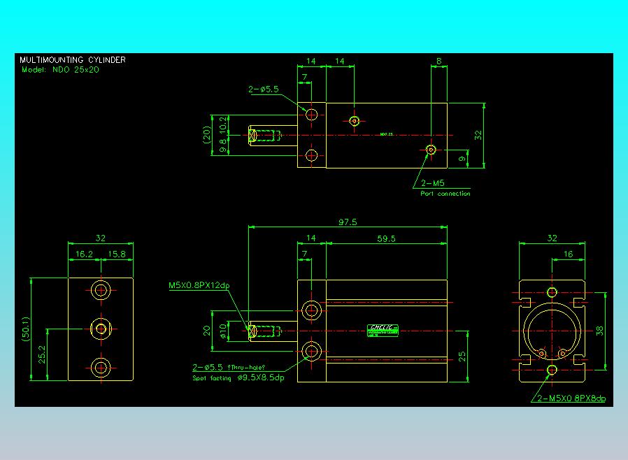 气立可CHELIC气缸油缸2D-NDO25x20