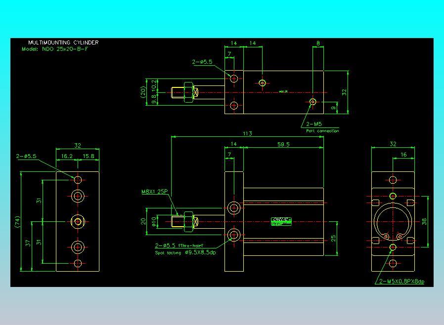 气立可CHELIC气缸油缸2D-NDO25x20-B-F