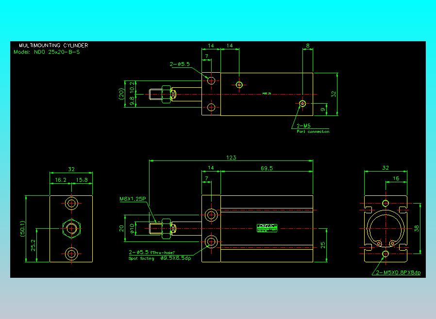 气立可CHELIC气缸油缸2D-NDO25x20-B-S