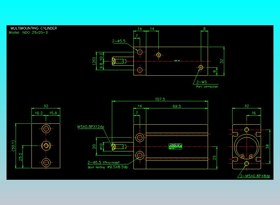 气立可CHELIC气缸油缸2D-NDO25x20-S
