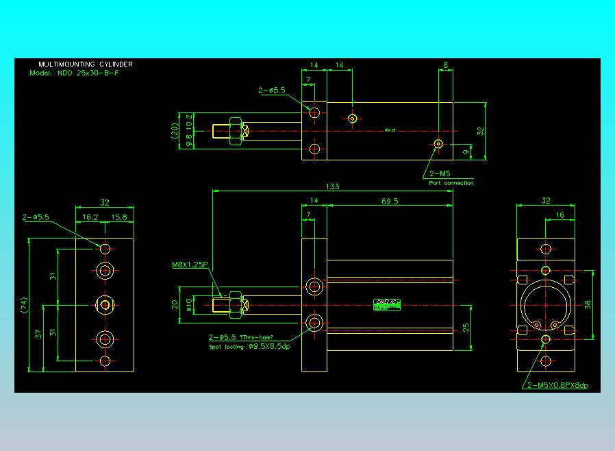 气立可CHELIC气缸油缸2D-NDO25x30-B-F