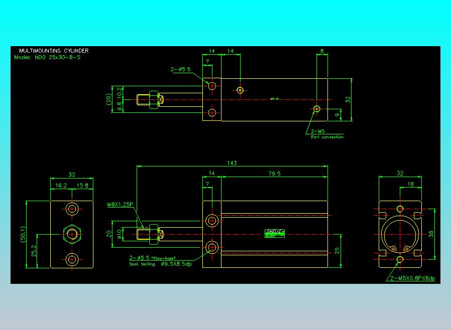气立可CHELIC气缸油缸2D-NDO25x30-B-S