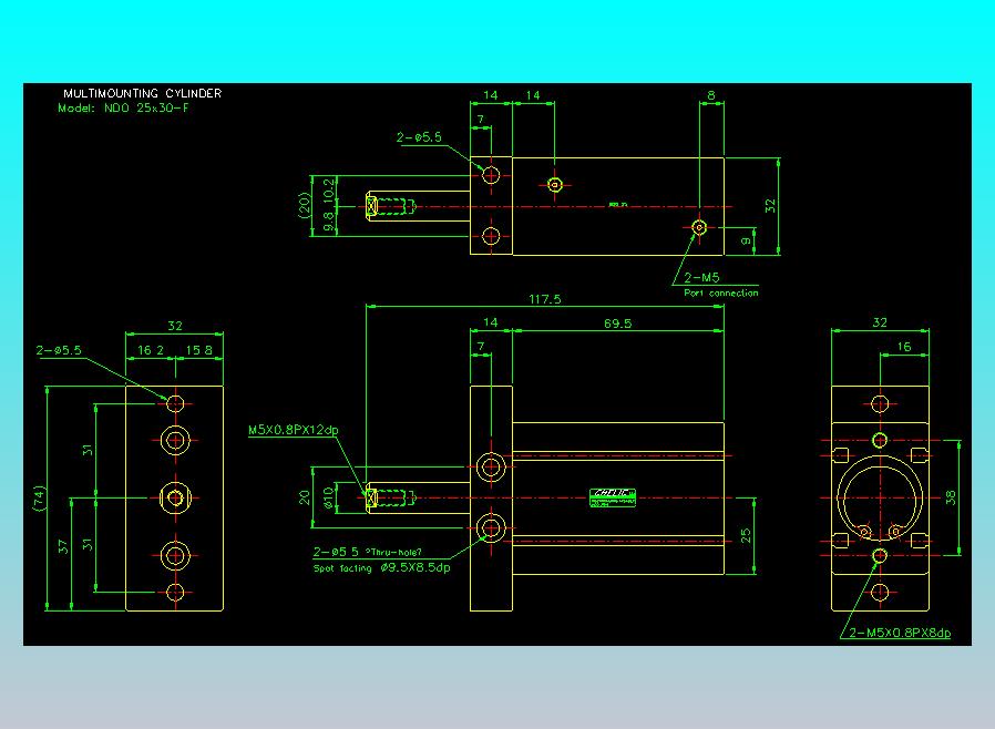 气立可CHELIC气缸油缸2D-NDO25x30-F
