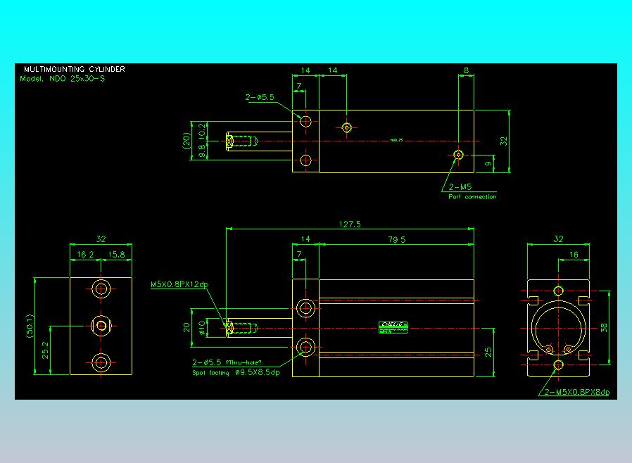 气立可CHELIC气缸油缸2D-NDO25x30-S