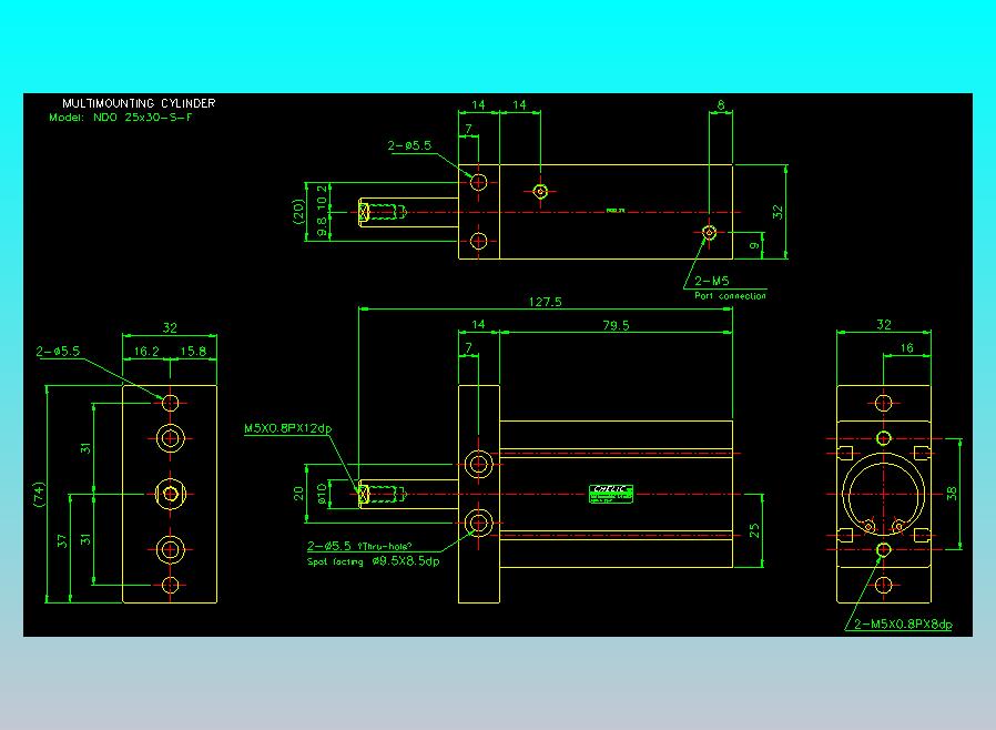 气立可CHELIC气缸油缸2D-NDO25x30-S-F