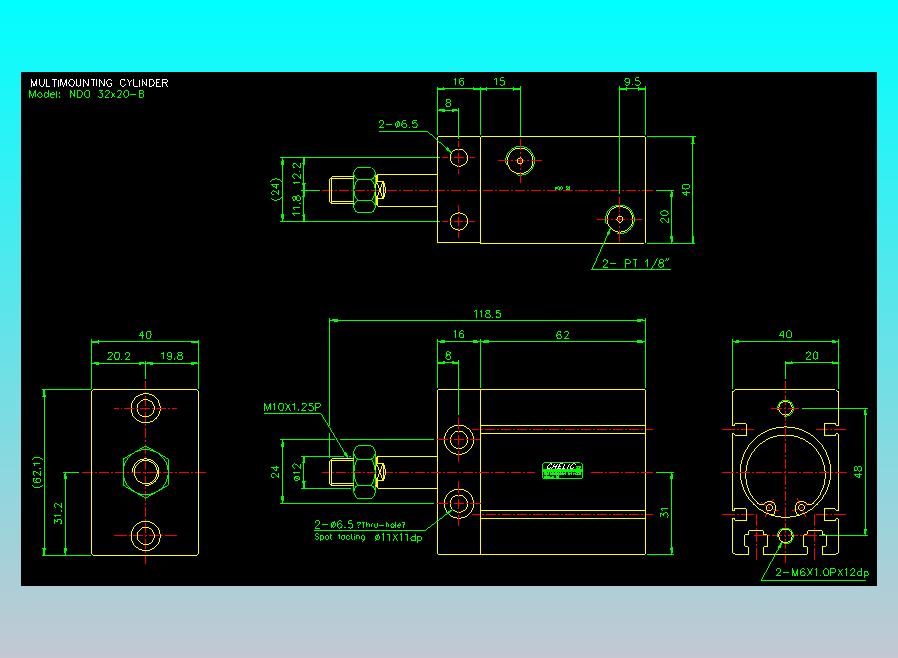 气立可CHELIC气缸油缸2D-NDO32x20-B