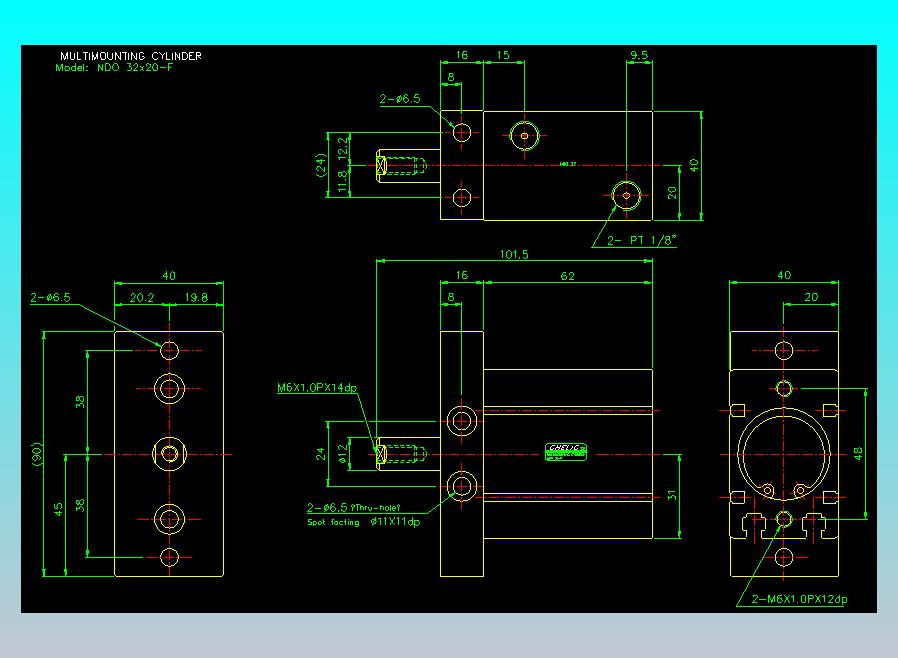 气立可CHELIC气缸油缸2D-NDO32x20-F