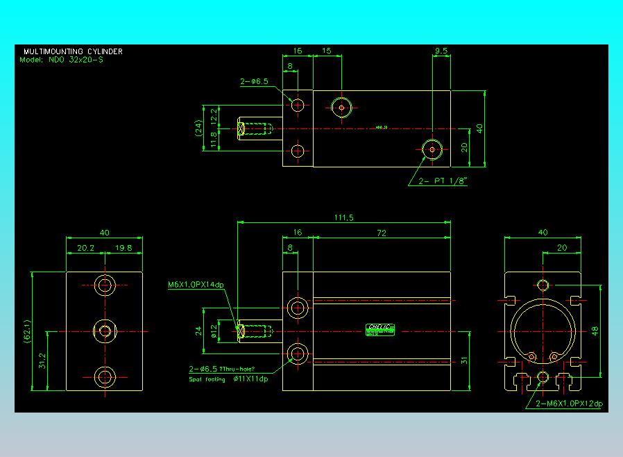 气立可CHELIC气缸油缸2D-NDO32x20-S