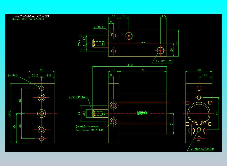 气立可CHELIC气缸油缸2D-NDO32x20-S-F