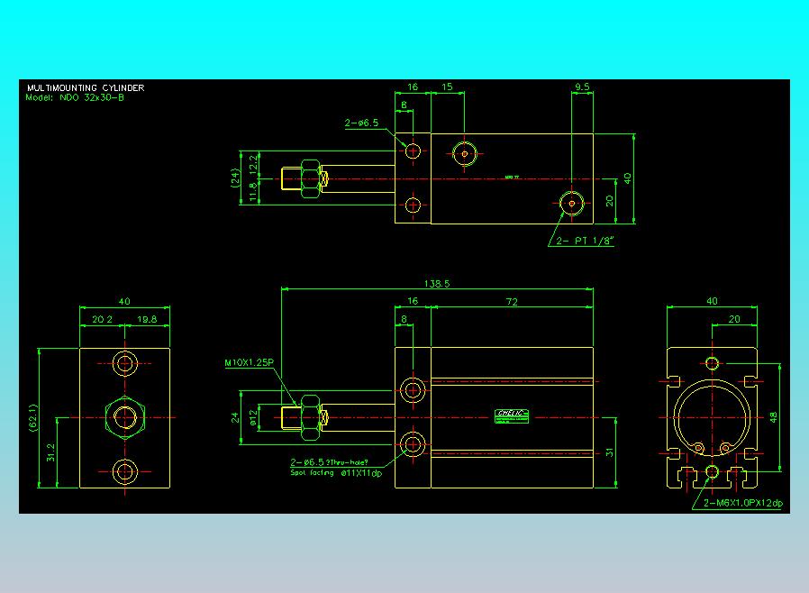 气立可CHELIC气缸油缸2D-NDO32x30-B