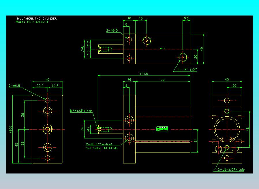 气立可CHELIC气缸油缸2D-NDO32x30-F