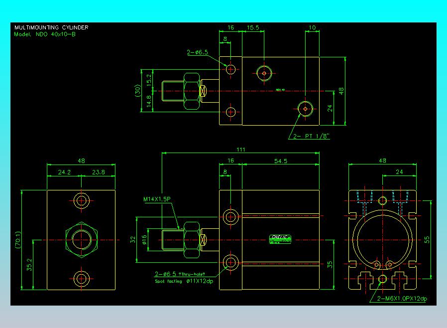 气立可CHELIC气缸油缸2D-NDO40x10-B