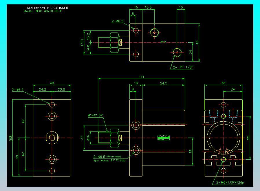 气立可CHELIC气缸油缸2D-NDO40x10-B-F