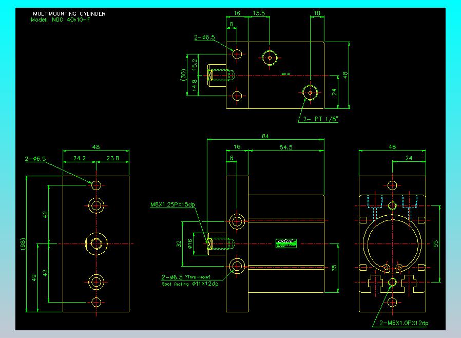 气立可CHELIC气缸油缸2D-NDO40x10-F