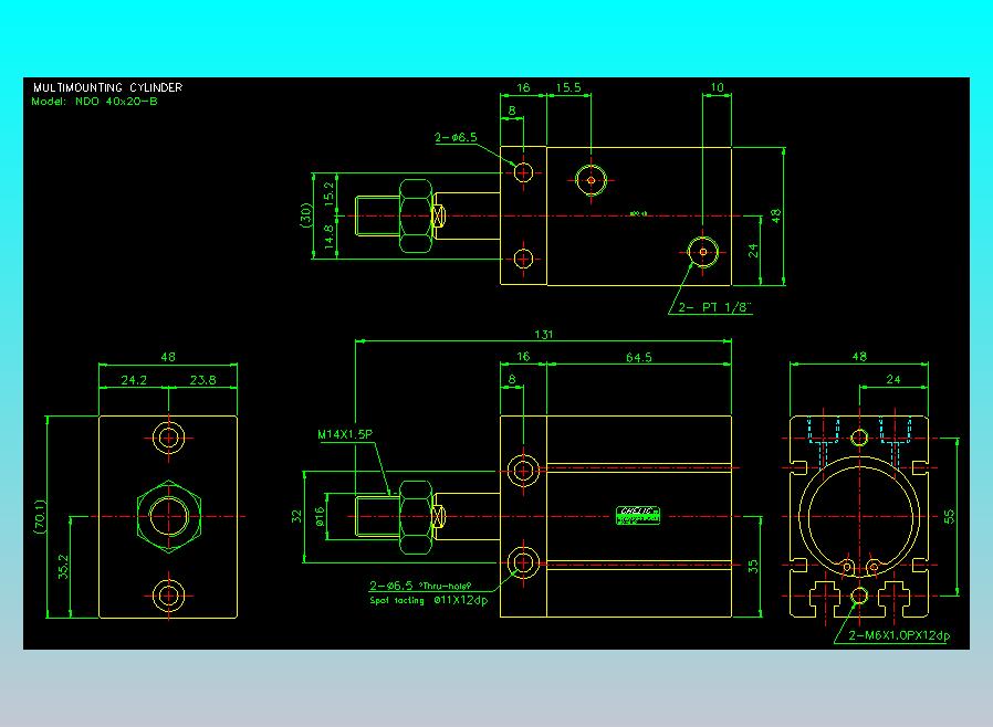 气立可CHELIC气缸油缸2D-NDO40x20-B